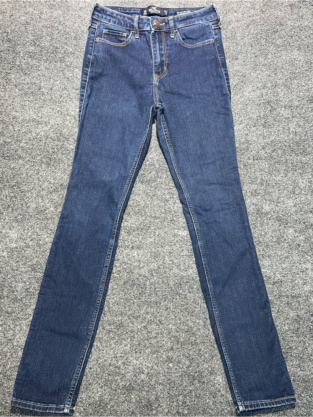 Hollister High Rise Super Skinny Jeans Dark Blue Denim W26 L30 3R
